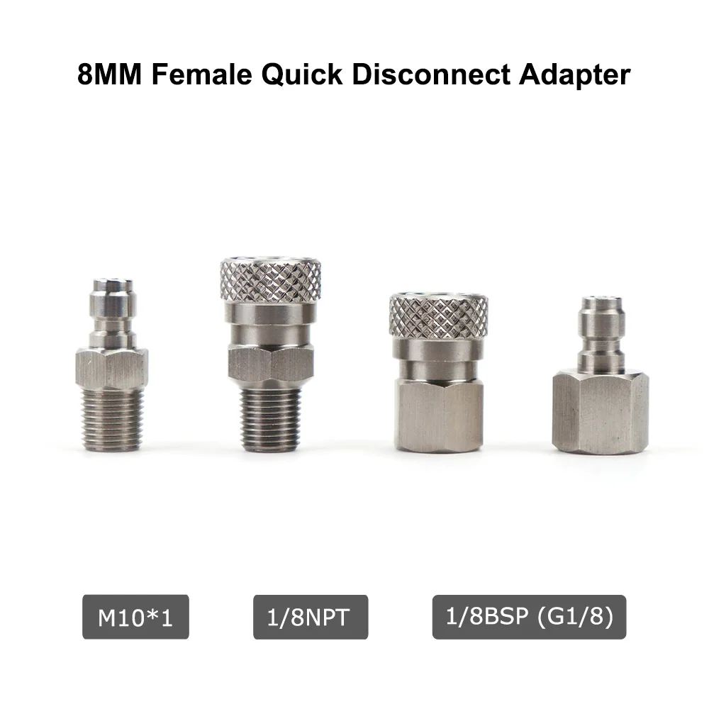 Air CO2 Foster Quick Disconnect Man/Vrouwelijke Adapter Vullen Tepel Blind Plug | Draad 1/8NPT & 1/8BSP & M10 * 1