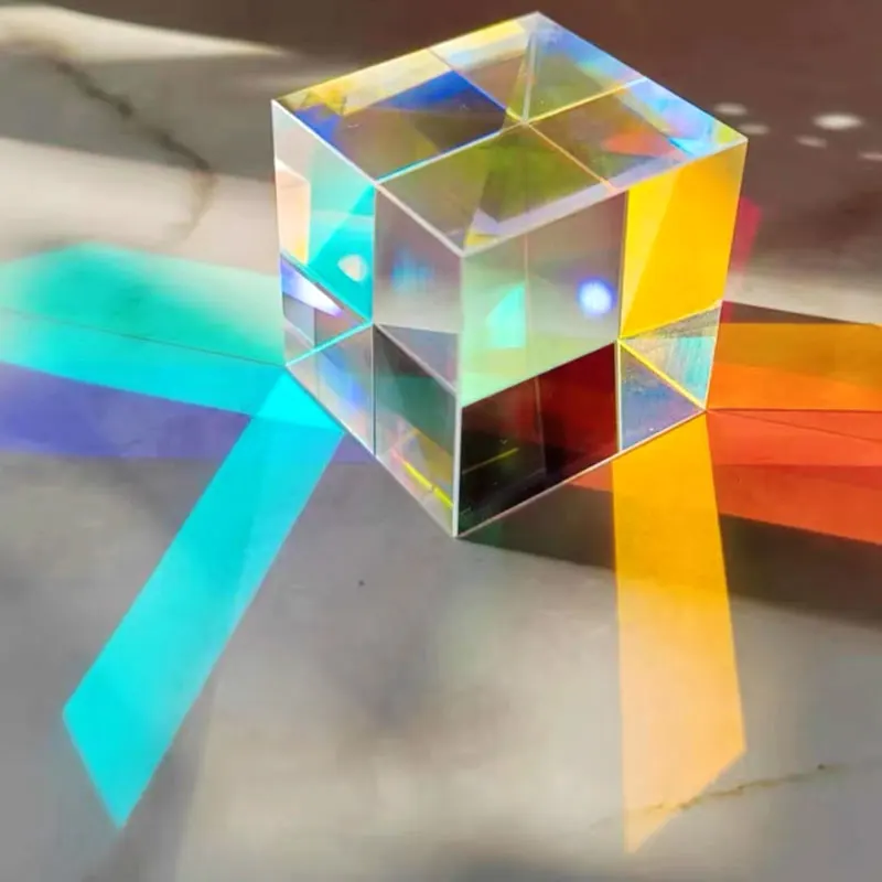 10-45mm RGB X-Cube Prism Combiner Splitter Cross Dichroic Polyhedron Pyramid Physics Ball Teaching Decoration Photograph Lens