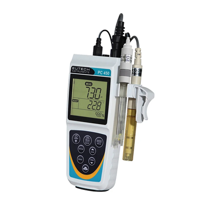 EUTECH Portable PC450 Analysis Instrument PH/ORP/Conductivity/TSS/Salinity/Temperature Meter PN.ECPCWP45004K