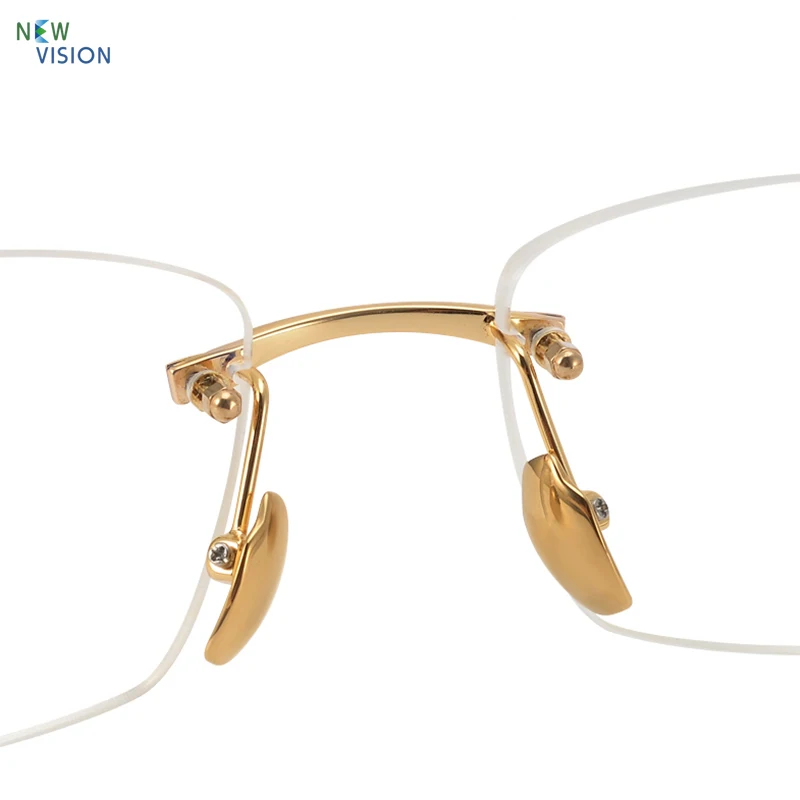 2025 Natural Buffalo Horn Rectangular Glasses Frame Men Handmade Design Frameless Optical Eyewear Women Myopia Reading Eyeglass