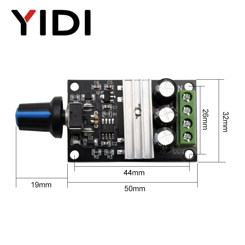 12V 24V 3A PWM DC Motor Speed Controller LED Dimmer Module Stepless Voltage Regulator Governor Adjustable Power Control Switch