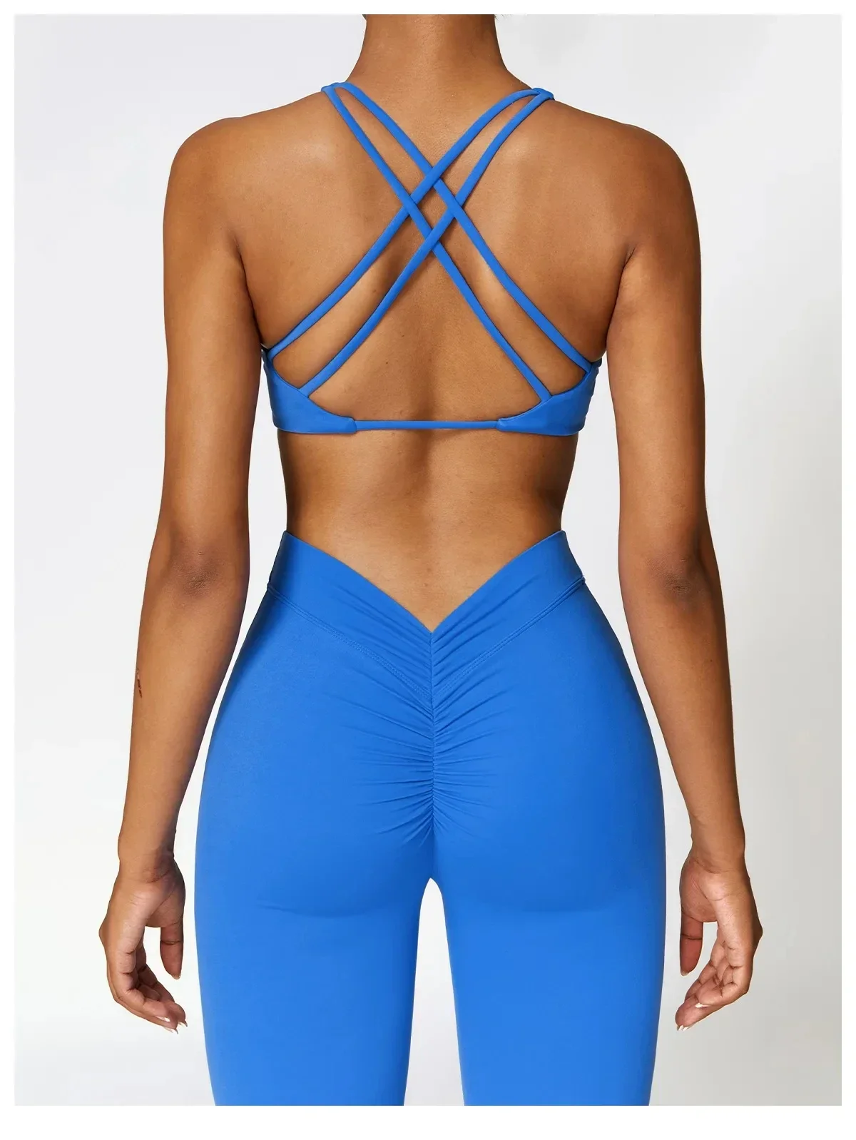 

Yoga Set 2 Pieces Gym Set Workout Clothes for Women Seamless High Waist Leggings Sports Bra Suit