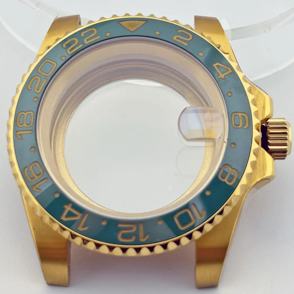 

Золотой корпус с двумя поворотами GMT может использоваться для автоматического механического механизма NH34 NH35 NH36, корпус из нержавеющей стали 316L, сапфировое стекло
