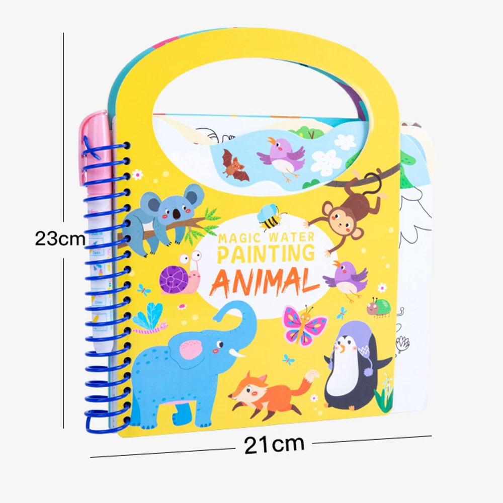 Magisch watertekenboek Kinderen Herbruikbaar kleurboek DIY Kleuterschool Graffiti Schilderij Tekening Speelgoed Vroeg onderwijs Speelgoed Cadeau