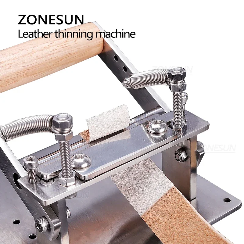 ZONESUN DIY 가죽 제품 수작업 스키버 필링 도구 셔블 스킨 머신 가죽 분리기 베지터블 태닝 핸들 필러