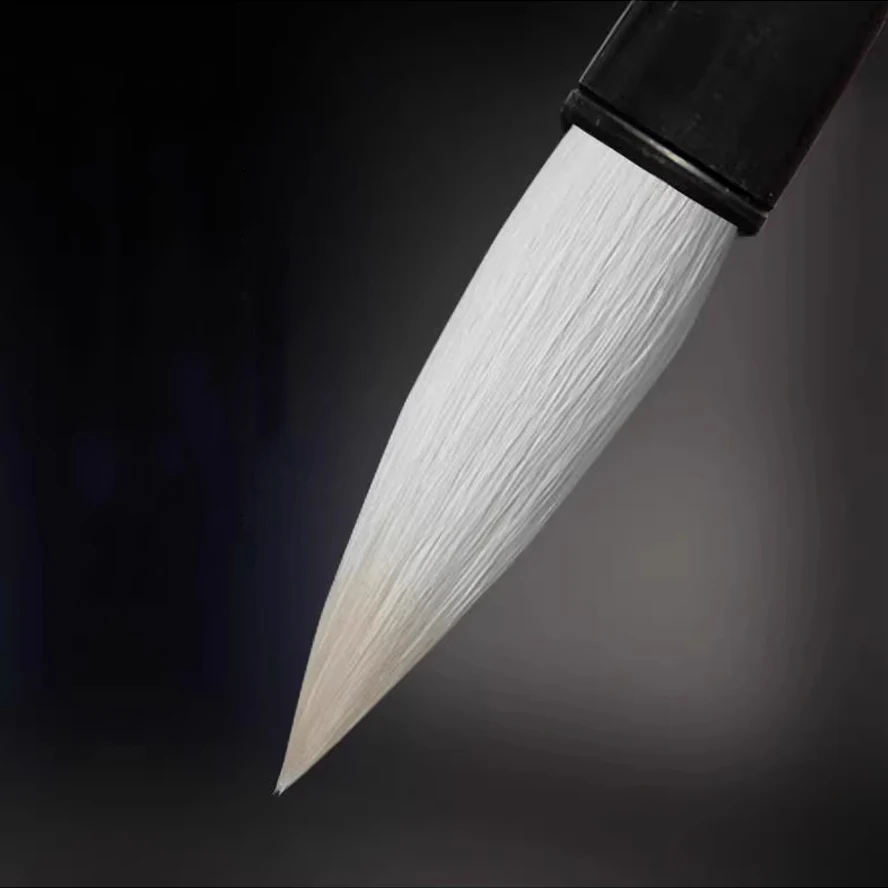Versatile Goat Hair Chinese Brush for Expressive Painting & Calligraphy - Holds Ample Ink, Springy Tip for Flowing Strokes