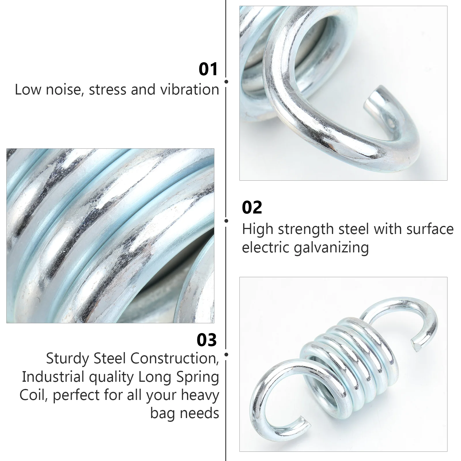 2/4pcs Hammock Chair Hanging Porch Swing Spring Heavy Duty Stainless Steel Hammock Swing Dual Swivel Hooks 6.7mm 7mm 8mm A50