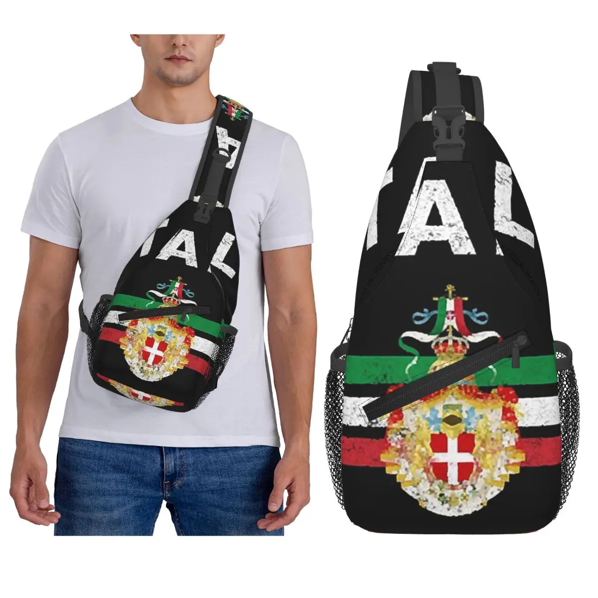 

Итальянский флаг, итальянская эмблема и флаг Италии, нагрудная сумка, мужской рюкзак через плечо, нагрудная сумка, дорожный рюкзак, сумка на плечо