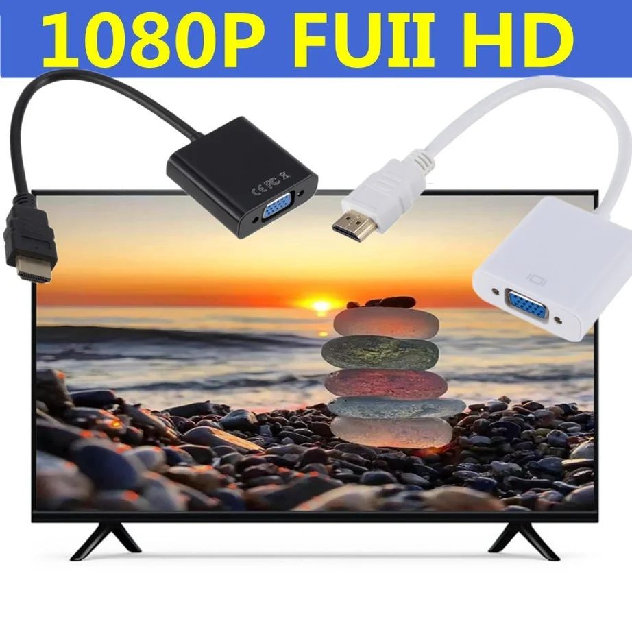 YIGETOHDE 1080P HDMI-Kompatibel zu VGA Adapter Digital-Analog-Konverter Kabel Für PC Laptop TVBox zu Projektor displayer HDTV