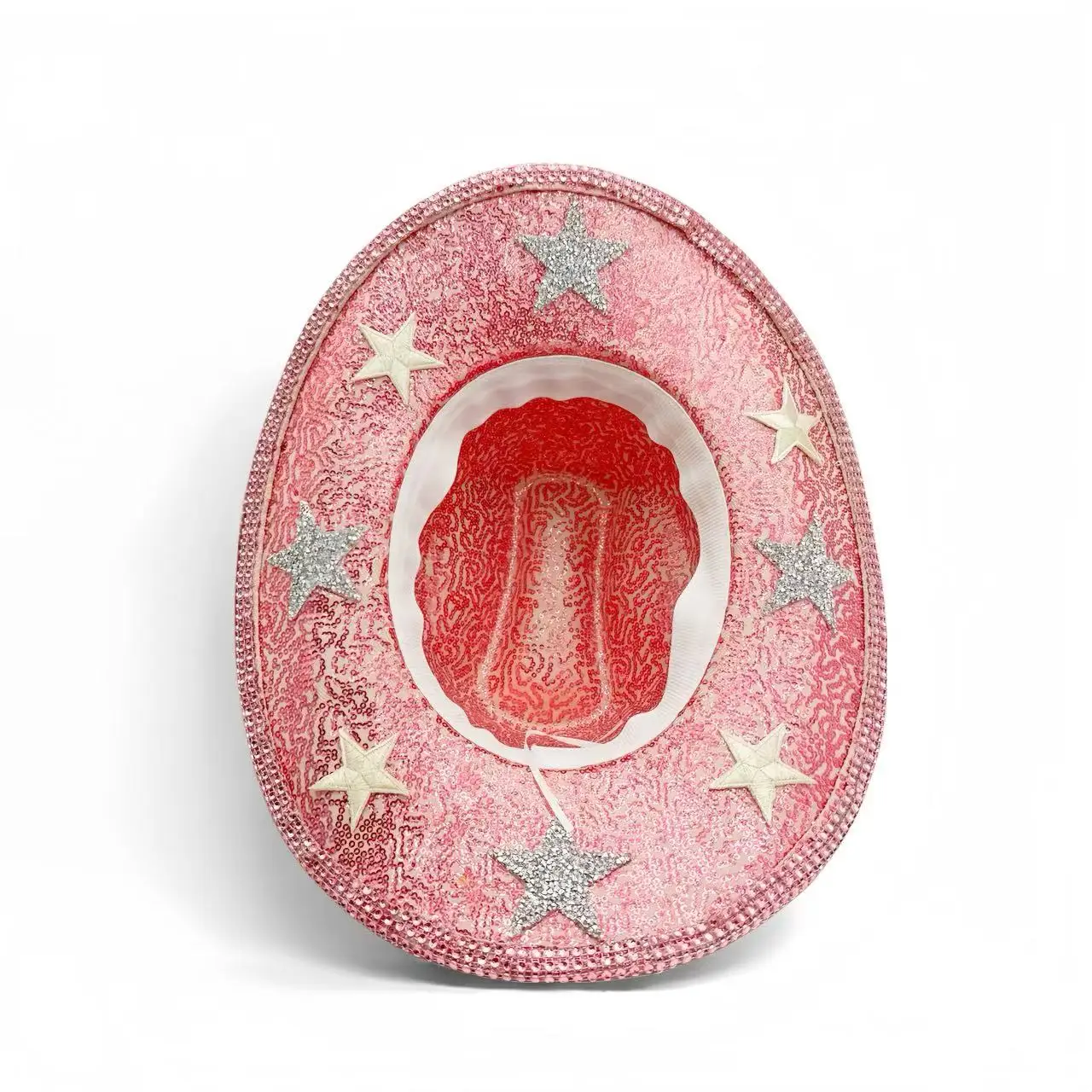 HongLuan Glitter Costume Hat Adult & Cowboy Hats Rhinestone for Woman, Cowboy Cosplay Female Accessories & Cowgirl Cap