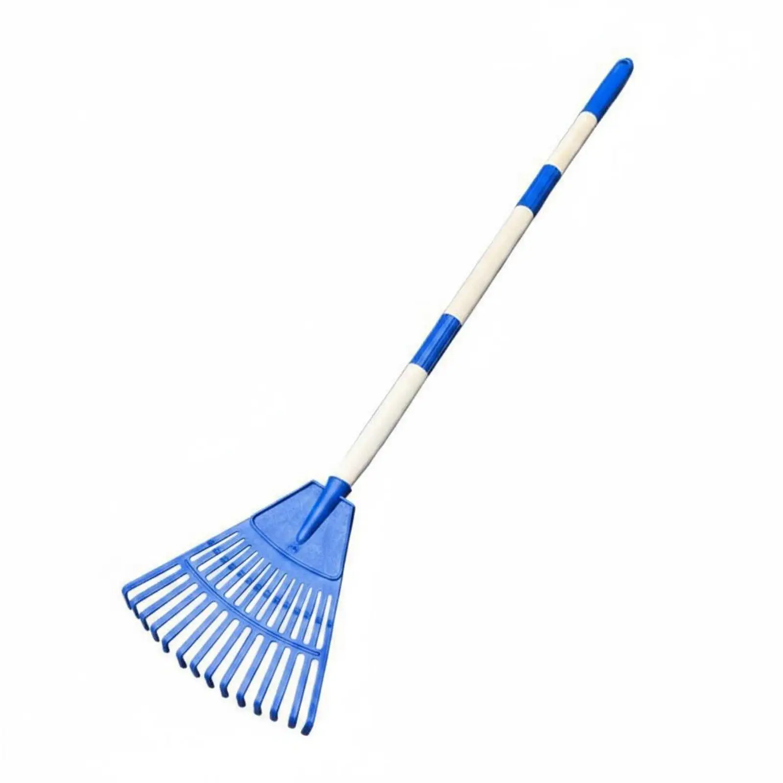 Detachable Plastic Leaf Rake 14 Tines Wide Fan Garden Tool for Kid Yard Debris Sweeping and Lawn Cleanup