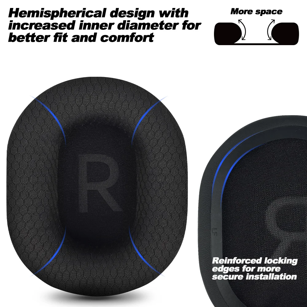 Wymienne nauszniki do słuchawek Skullcandy Crusher Hesh Evo Crusher 360 Hesh 3 Wireless, siatkowe, z pianki memory, gąbki. — zdjęcie produktu 6