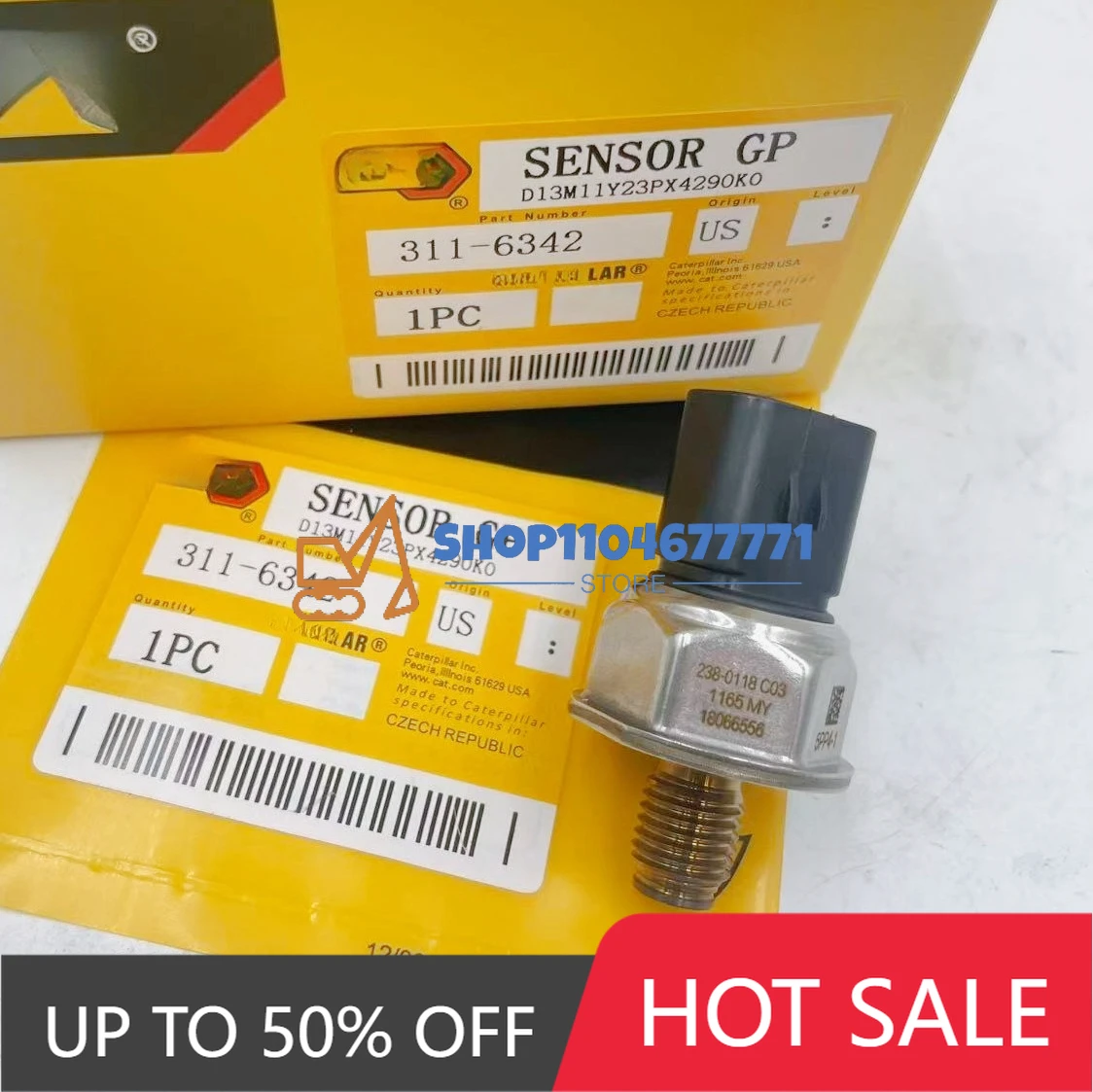 3116342 311-6342 Engine C4.4 C6.6 Fuel Pressure Sensor for cat Excavator E320D E321D