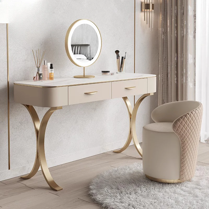 

Storage Rock Plate Dresser Nordic Chair Luxury Mirrors Drawer Dressing Table Organizer With Lamp Tocador Maquillaje Furniture