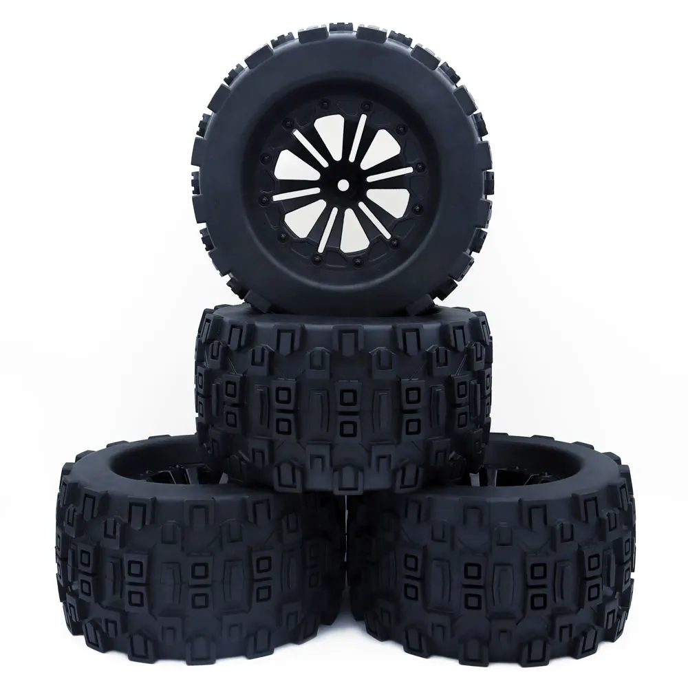 4PCS ZD Racing 1/10 Monster Truck Wheels Tires 120/125mm for 1:10 RC Car Crawler Traxxas Axial Scx10 HSP HPI ARRMA Tamiya Kyosho