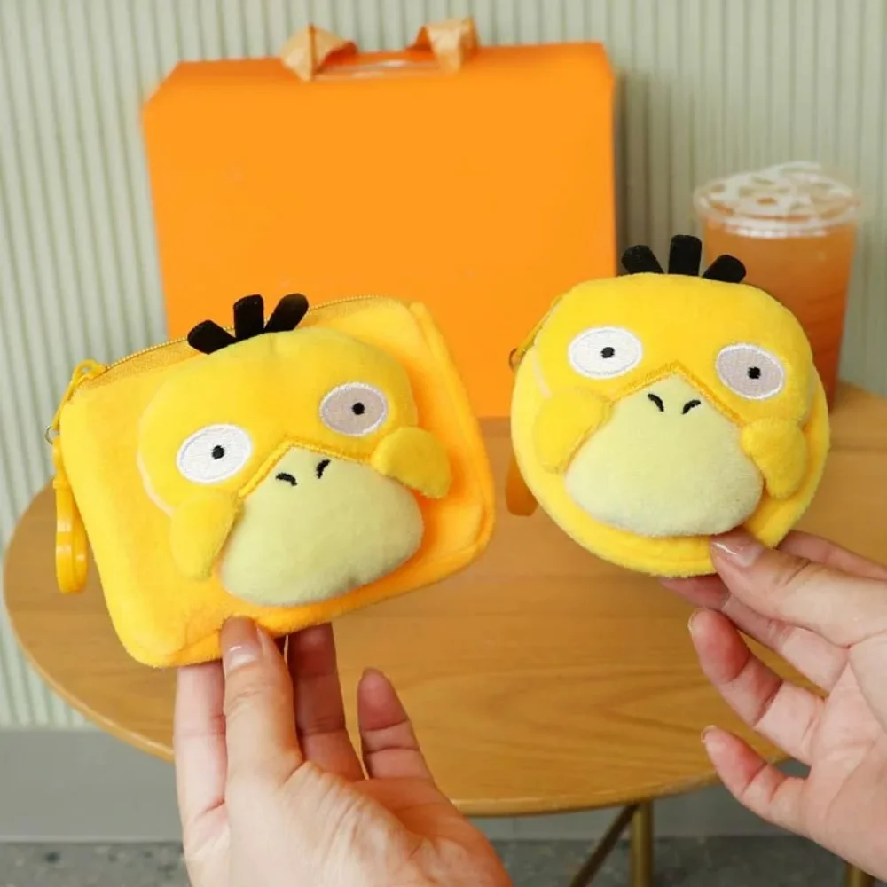New Anime Pokemon Plush Coin Purse Kawaii Cartoon Psyduck Doll Portable Headphones Lipstick Organizer Bag Keychain Pendant Gifts