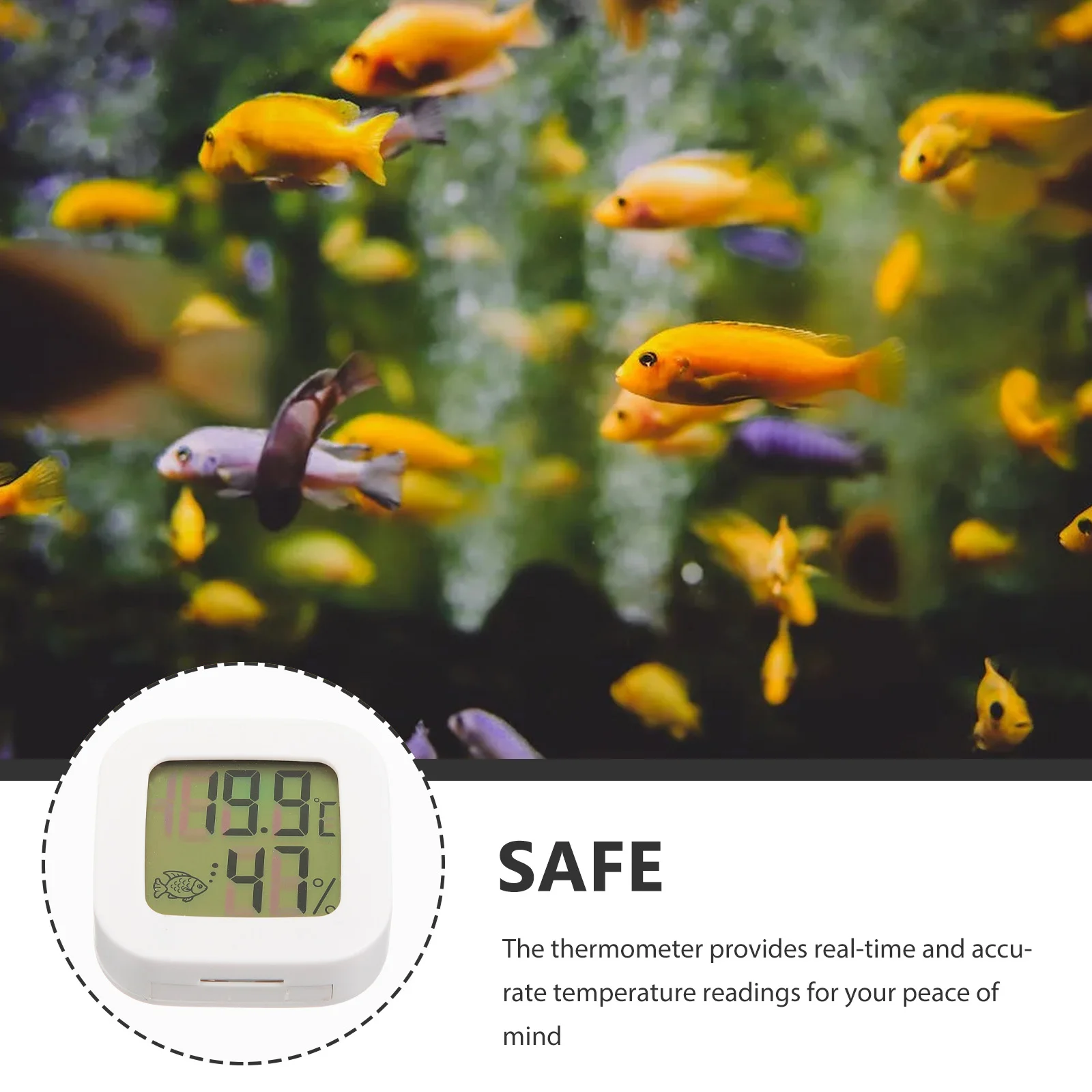 

Digital Fish Tank Thermometer Real Time Accurate Temperature Readings for Aquarium Water Supplies Terrarium Pet Reptile Tank