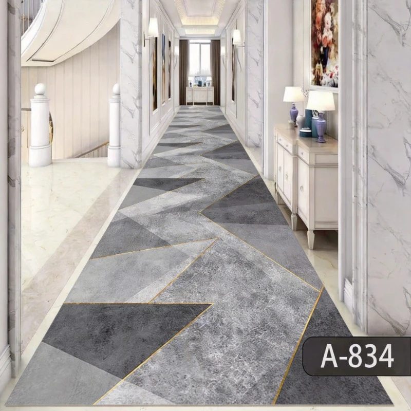 

Modern Nordic Villa Long Corridor Carpet Runner Hall Passageway Home Large Rugs Stairway Comfortable Durable Washable Floor Mat