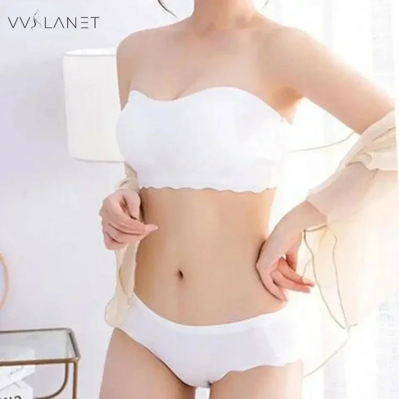 Invisible Strapless Bra For Women Wireless Push Up Non Slip Wedding Brassiere Big Breasts Underwear Sexy Lingerie