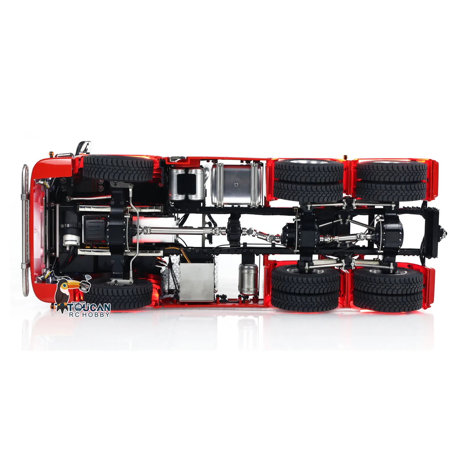 

1/14 6x6 Metal Chassis 770S RC Tractor Truck Remote Control Truck ST8 Radio Sound Light 2 Speed Smoke TOUCAN DIY Finished Car