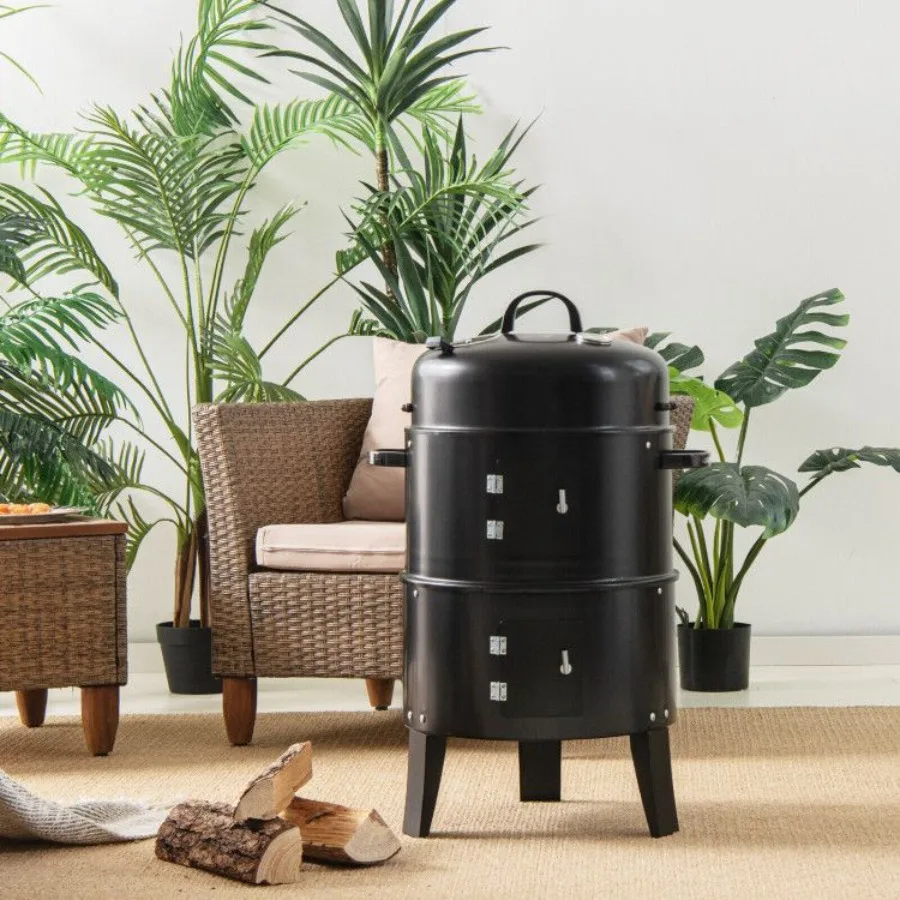 

3in1 Charcoal BBQ Grill Cambo with Builtin Thermometer