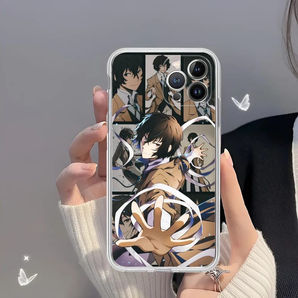 Anime Bungou Stray Dogs Dazai Osamu Phone Case for iPhone 16 15 8 7 6 6S Plus X SE XR XS 14 11 12 13 Mini Pro Max Mobile Case