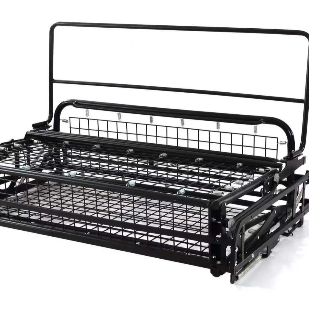 Multifunctional sofa bed frame Full iron mesh three-fold iron frame Folding dual-purpose office Double hotel sofa bed iron frame