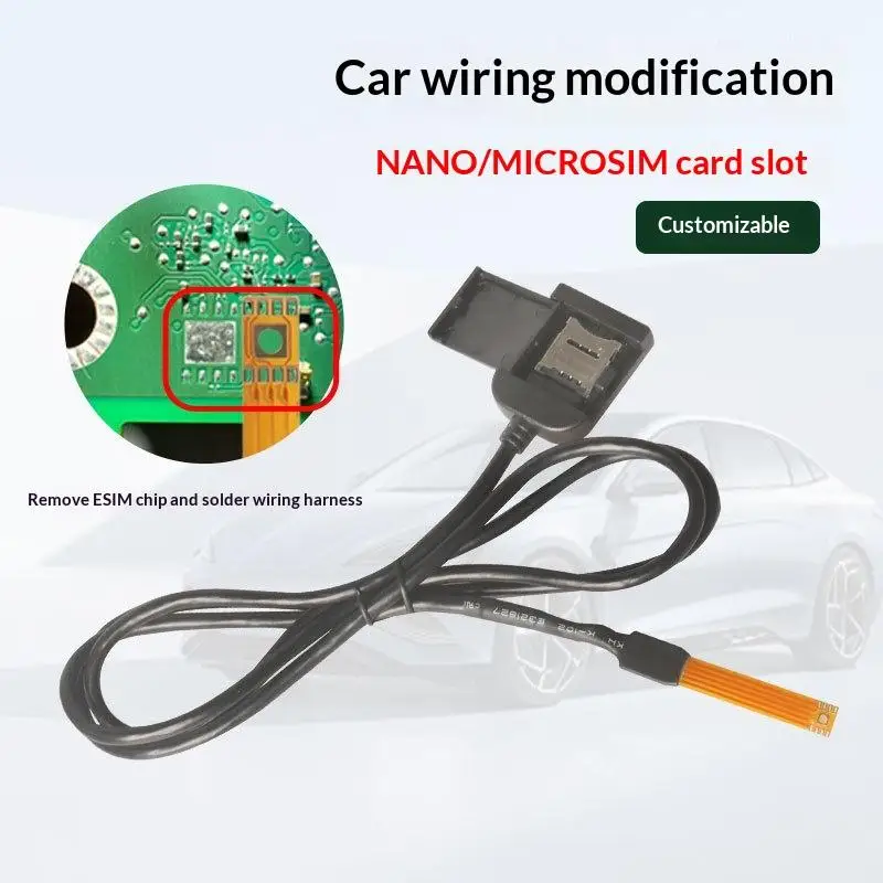1Pcs Wires Replancement Part Sim Card Slot Adapter For Android Radio Multimedia Gps 4G Cable Connector Car Accessories