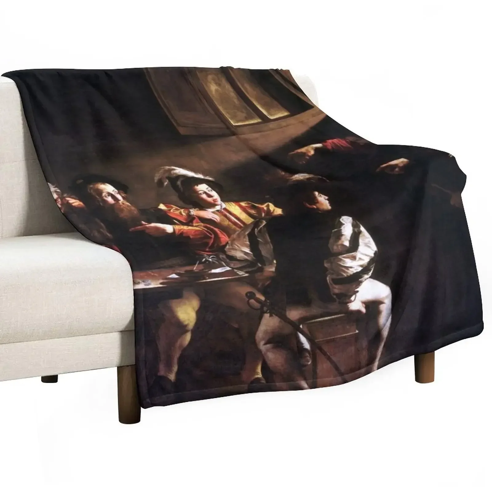 

Caravaggio The Calling of Saint Matthew Throw Blanket Softest Beautifuls Moving Blankets