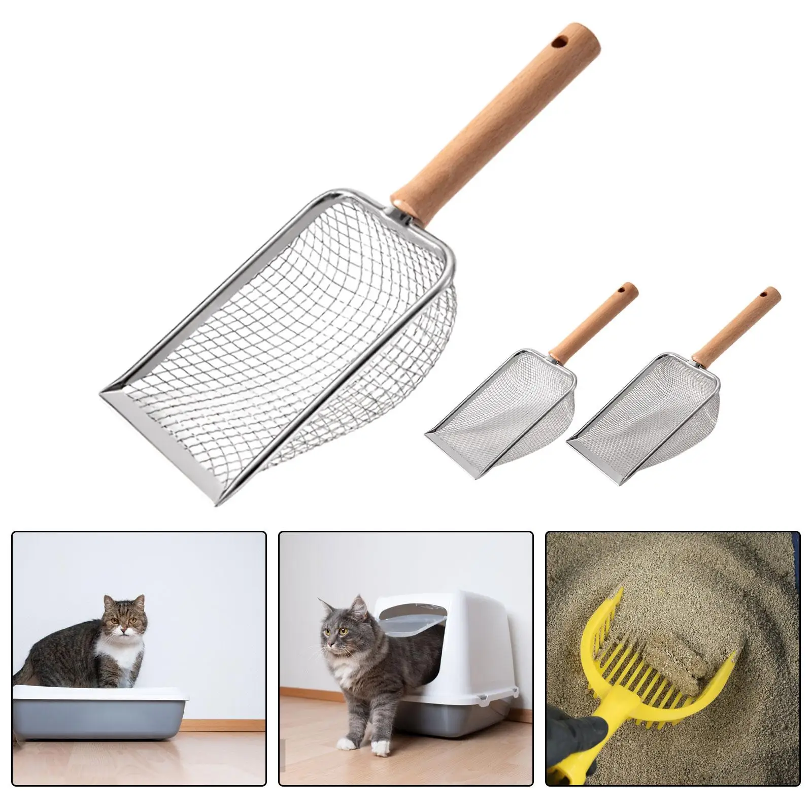 Litter Scooper Sand Sifter Sifting Reptile Sand Shovel Cat Sand Toilet Cat Litter Spoon for Instant Cleaning Dogs Aquarium