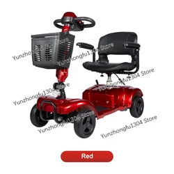 Folding Electric Kick Scooter for Elderly and Disabled, Armrest Seat, Adults, 4 Wheels, 12Ah, 20Ah