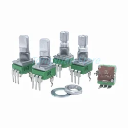 1pc ALPHA RD901F Potentiometer 09 Type Single-Unit Vertical 3-pins B10K 20K 50K 100K Axial Length 15 mm Plum Shaft