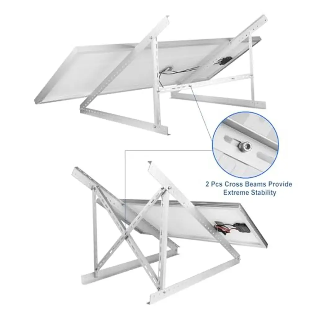 Adjustable Solar Panel Mount Brackets 100-400W Capacity Tilt Legs Off-Grid Solutions