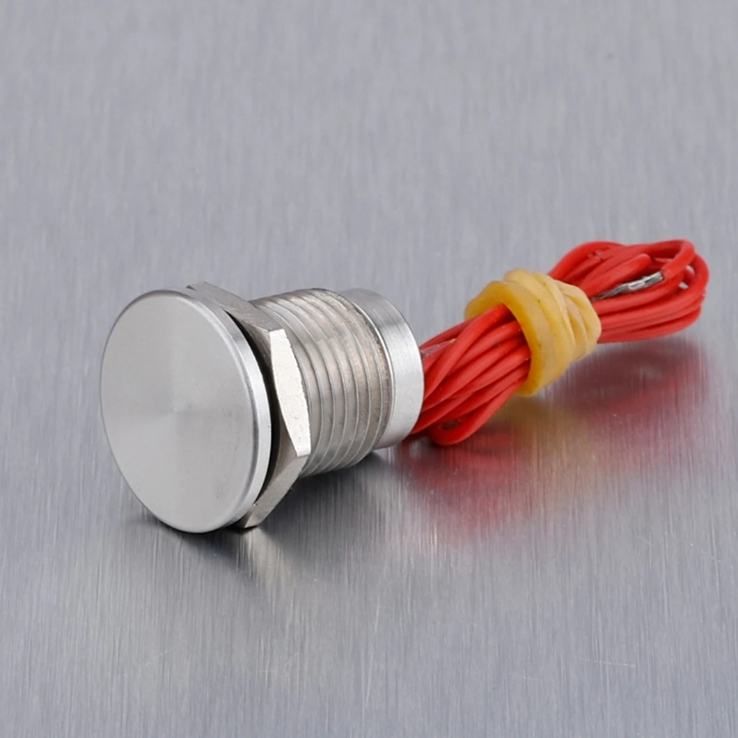 ABILKEEN 12MM Flat Head Piezo Electricity Switch 2A IP68 Waterproof Pressure-Sensitive Switch Can Work Underwater Piezo Switch