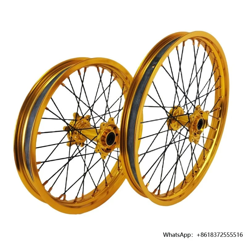 

daOn Sale Gold Rims and Hubs Wheelset With Rubber Beit Surron Ultra Bee Electric Dirt Bike