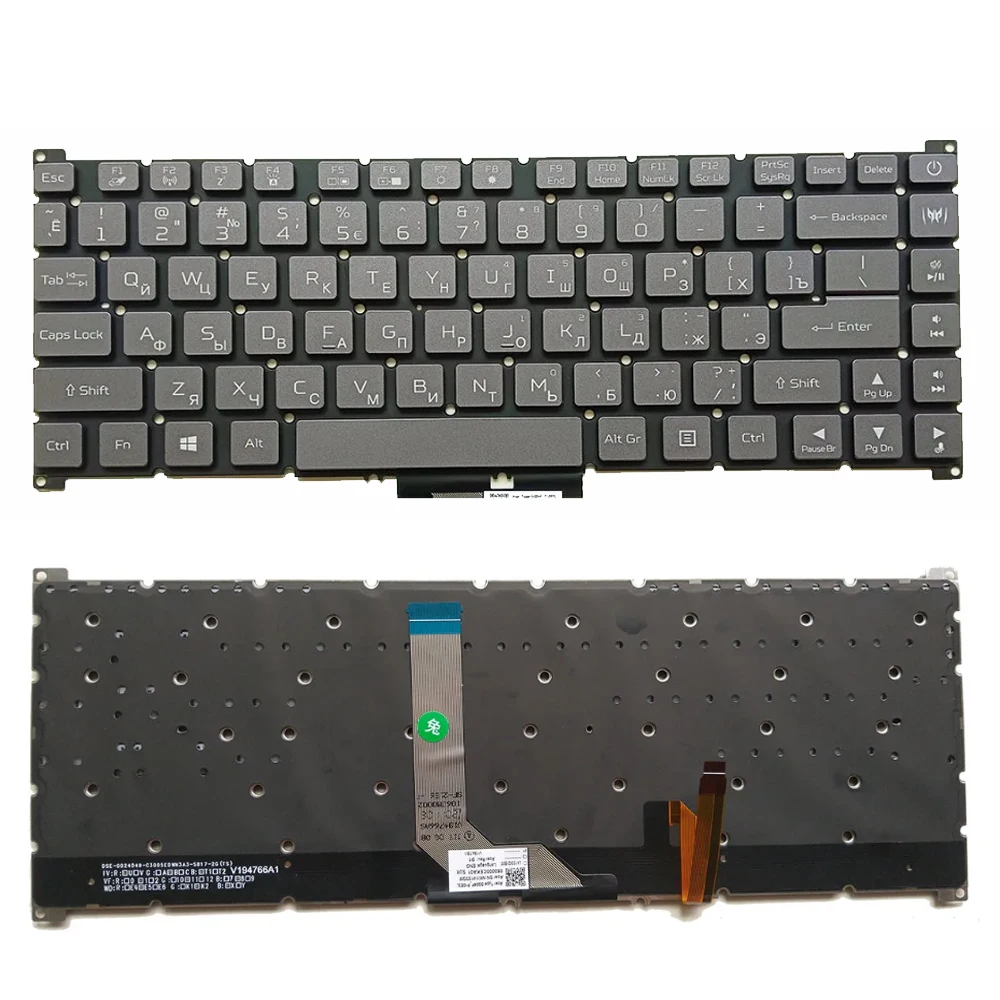 XIN-Russian layout RGB Backlit Laptop Keyboard For Acer Predator Triton PT516-52S PT516-51S 300SE PT314-51S SG04P-P12E3L