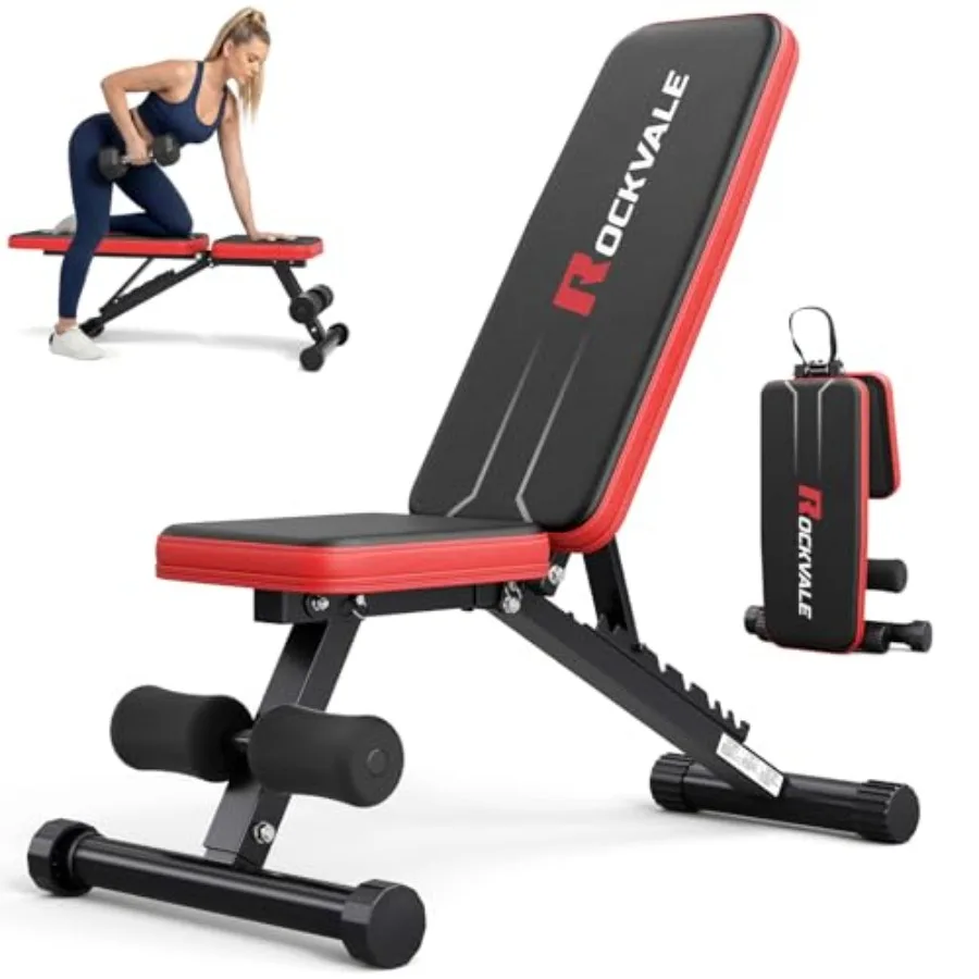 Home gym adjustable weight bench with 9 backpad positions steel frame black 95 pre-assembled 660lb ccity compact design 1-secon