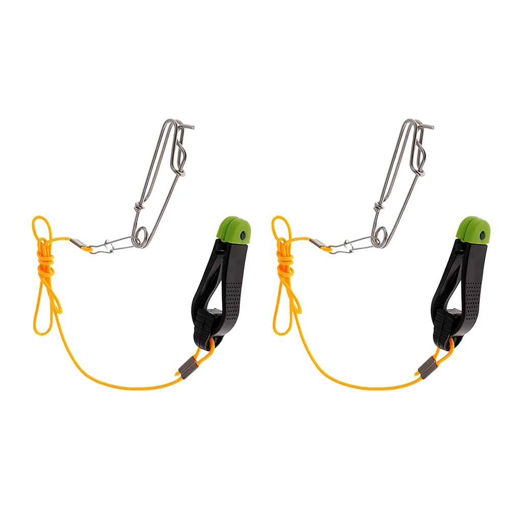 2 Pcs Plus Release, 17 Inches Downrigger Release Stacker Clip Fishing Leader with Longline Snap Clips