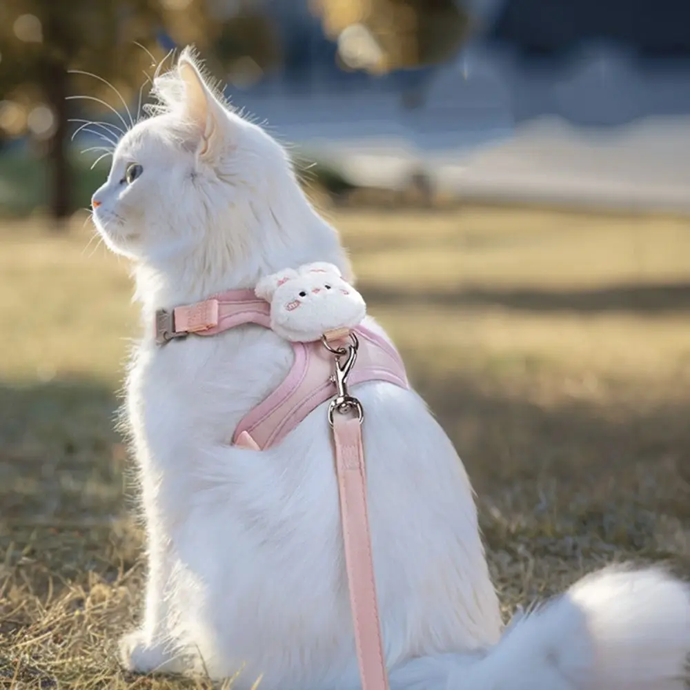 

Extended Rope Cat Harnesses Leash Anti-breakaway Anti-lost Pet Collar Soft Adjustable Strap Cat Chest Strap Outdoor Walking