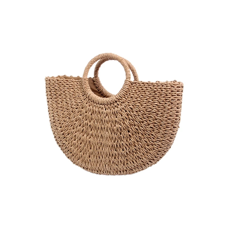 1 Piece Beach Paper Rope Artificial Straw Beach Tote Bag Women's Handbags Summer Beach Bag