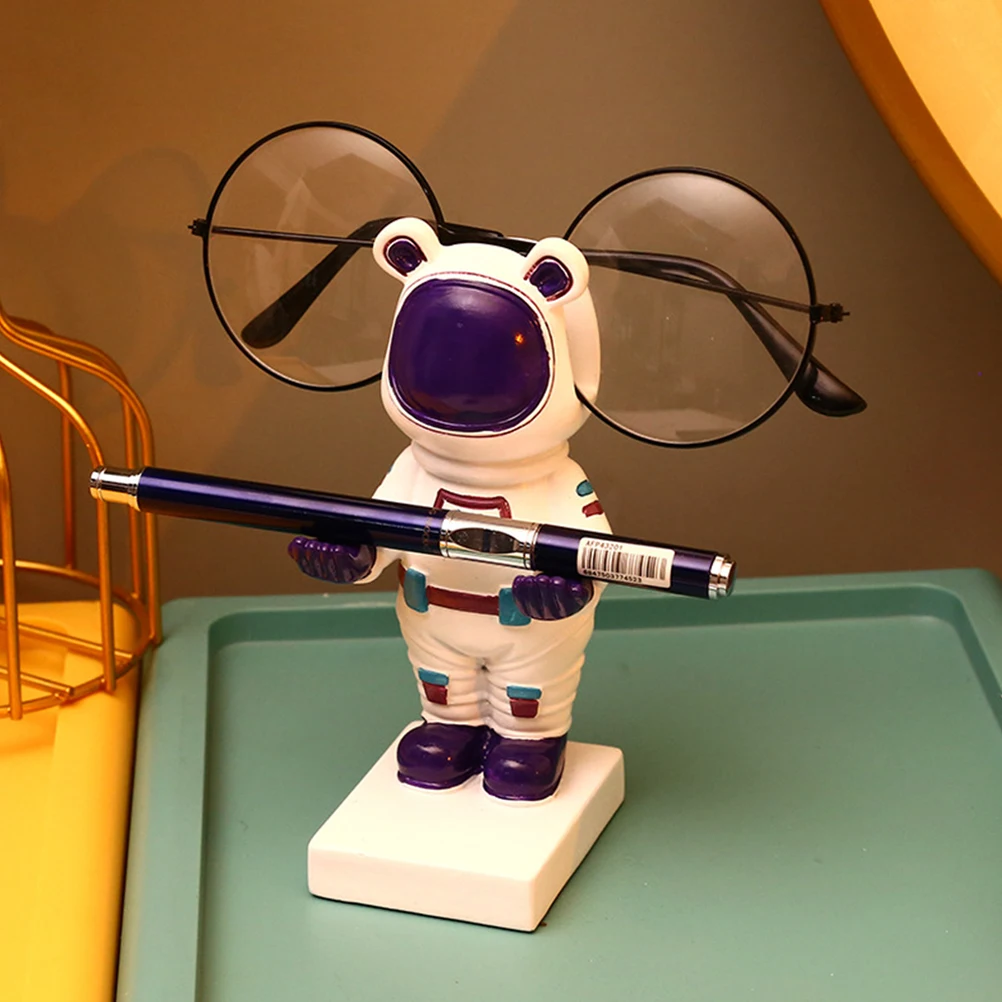 

Creative Astronaut Pen Stand Resin Eyeglasses Organizer Spaceman Figurine Desk Decoration Home Office School Accessory