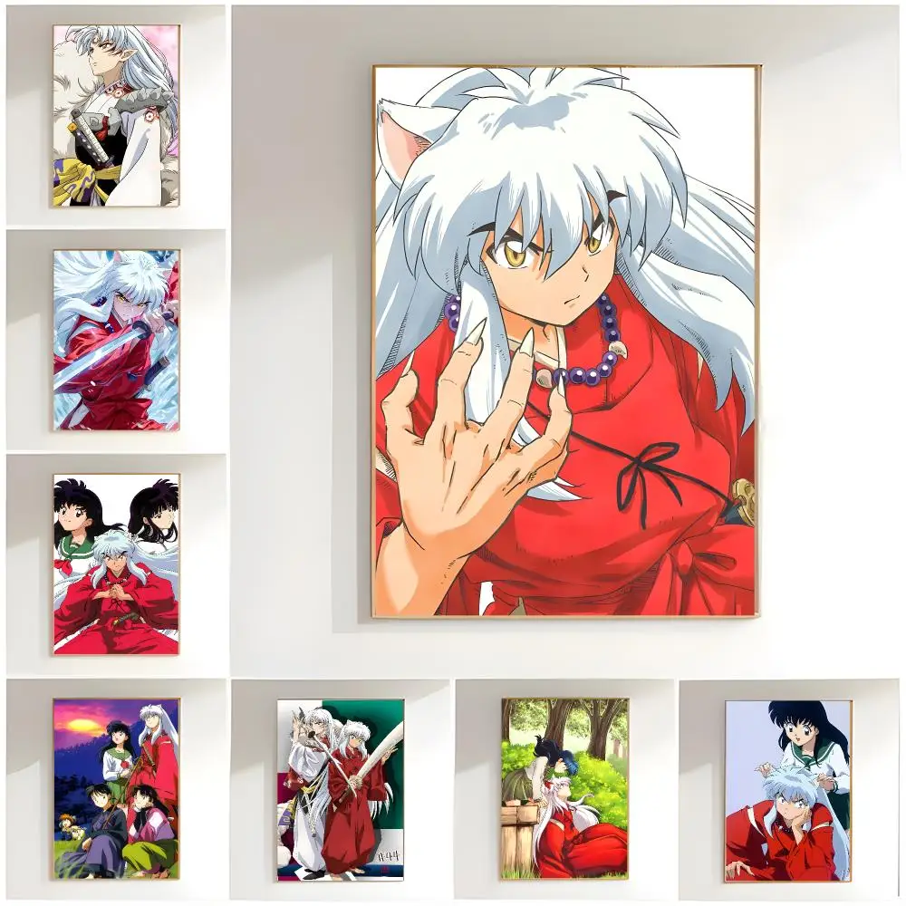 fantasy anime i-Inuyasha Poster Classic Wall Art  Home Decor  Peel and Stick Unframed