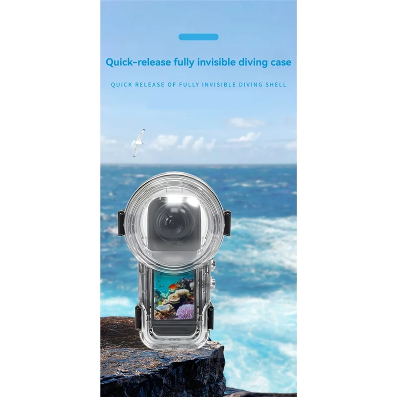 JABS-для Insta360 X5 60 м водонепроницаемый чехол невидимый корпус для дайвинга подводный защитный чехол для экшн-камеры Insta360 X5