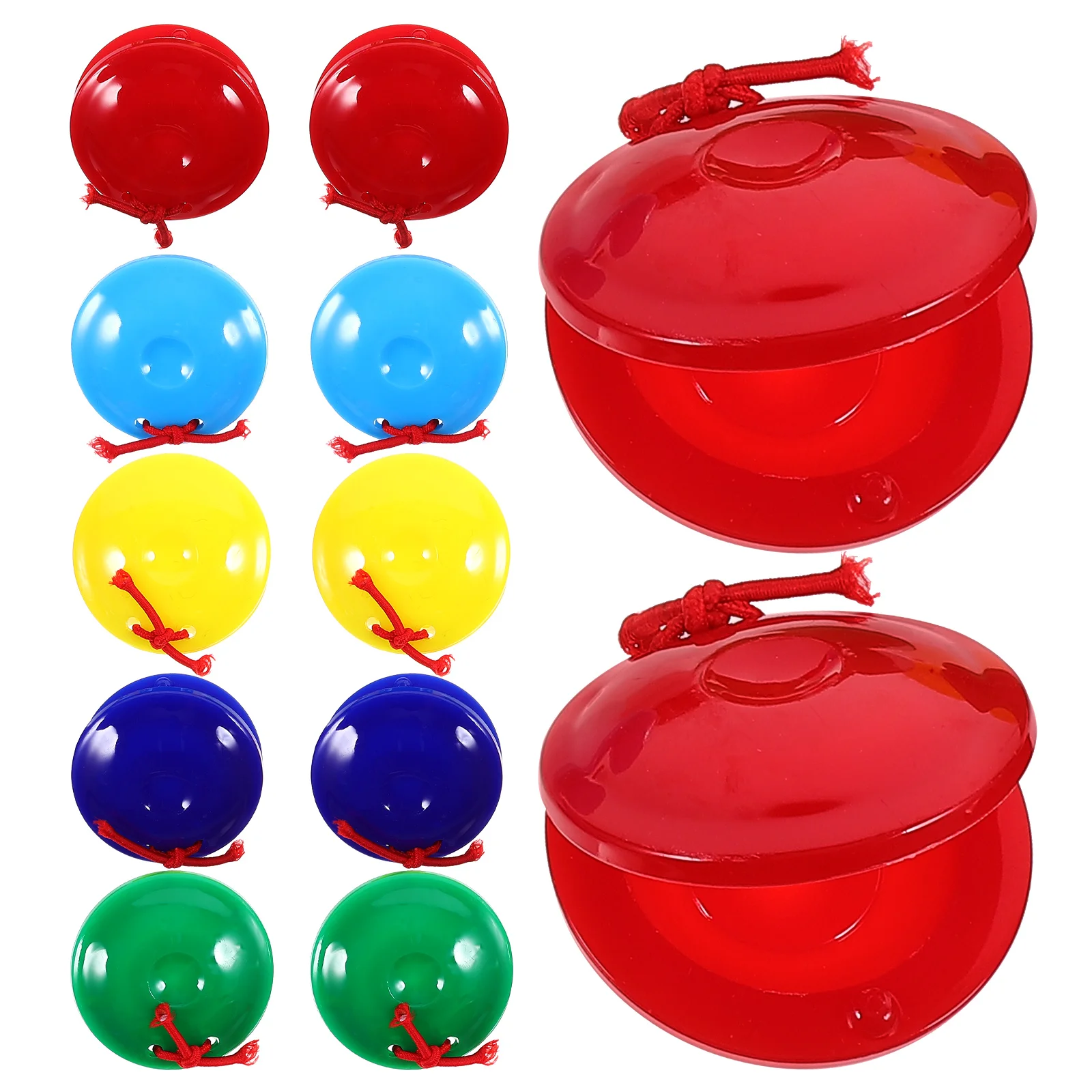 12 Pcs Childrens Toys Castanets Hand Held Percussion Instruments for Kids Orff Educational Music Plaything Plastic