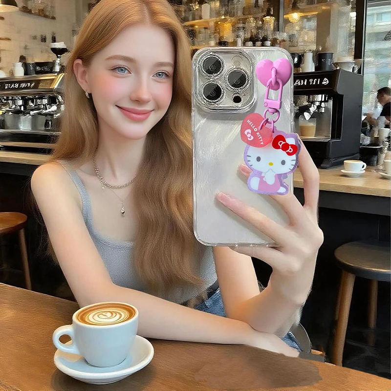 سانريو مرحبا كيتي المفاتيح كورومي ميلودي سينامورول حقيبة قلادة كيرينغ موضة بسيطة كل مطابقة حقيبة ملحقات للتزيين