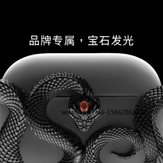 AirPods Pro2 Earphone Case, Viper AirPods3/4 Earphone Case, All-inclusive Snake Pattern, Luxury Fashion Trend