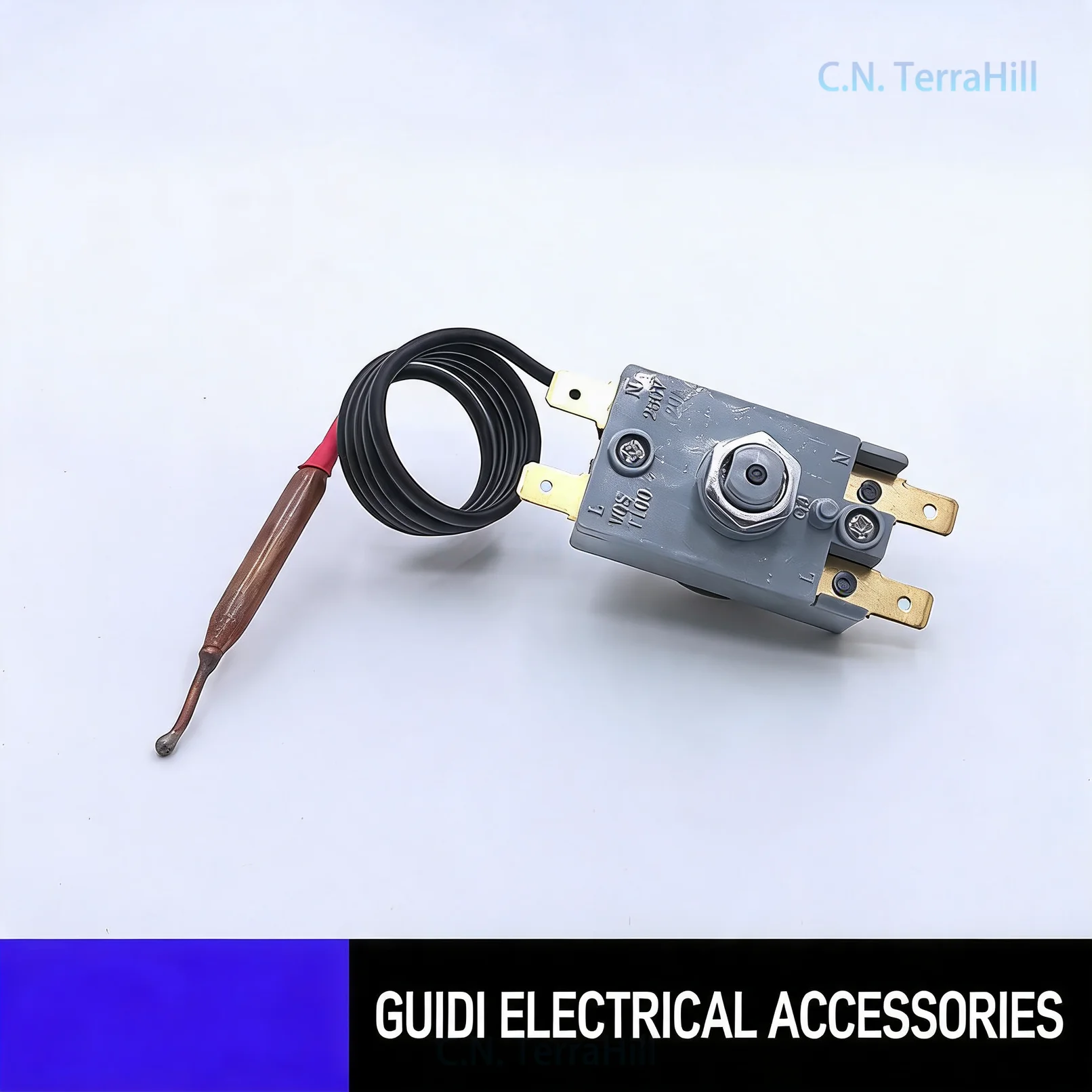 Industrial Capillary Thermostat V13967 for Water Heater, 97-105°C 250V 20A, Overheat Protection