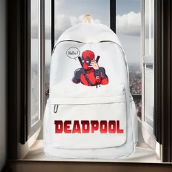 Mochila feminina de super-herói dos desenhos animados Dead-Pool, mochila feminina para estudantes do ensino médio, mochilas para adolescentes