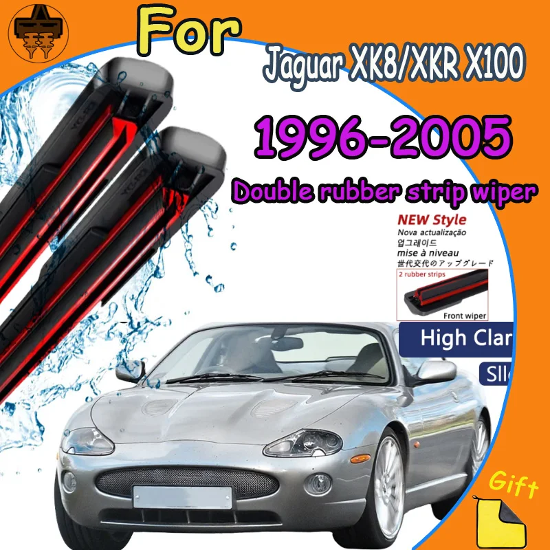 

Front Windshield Wiper Blades 2pcs Windscreen Window Accessories For Jaguar XK8/XKR X100 1996-2005