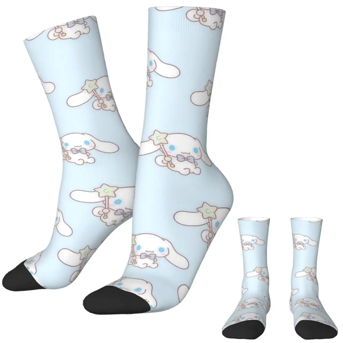 Cinnamoroll Socks Spring Sanrio Stockings Vintage Men's Soft Socks Graphic Climbing Anti Bacterial Socks